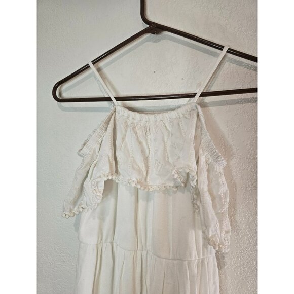 GB Girls Junior Girls Sun Dress Knee Length Geometric Patterns White Size Medium - Picture 3 of 10